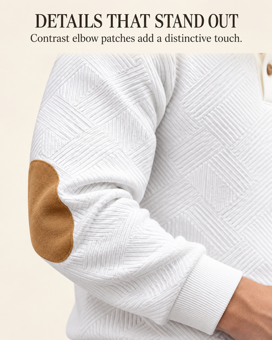 Men’s Textured Hooded Two-Piece Set – Button Neck & Jogger Pants