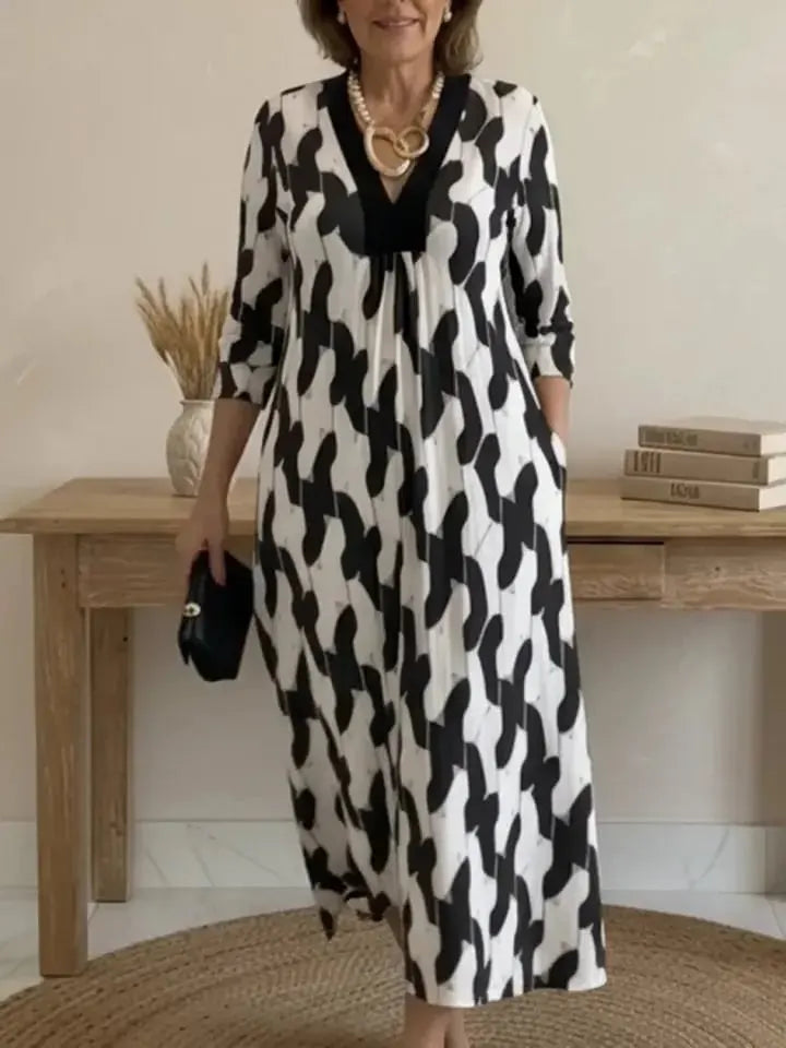 Everyday V-Neck Midi Dress Classic