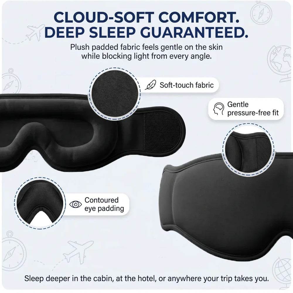 Avernio 2‑in‑1 Travel Sleep Mask With Neck Support