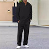 Mavkilo™Waffle Knit Quarter Zip Lounge Set