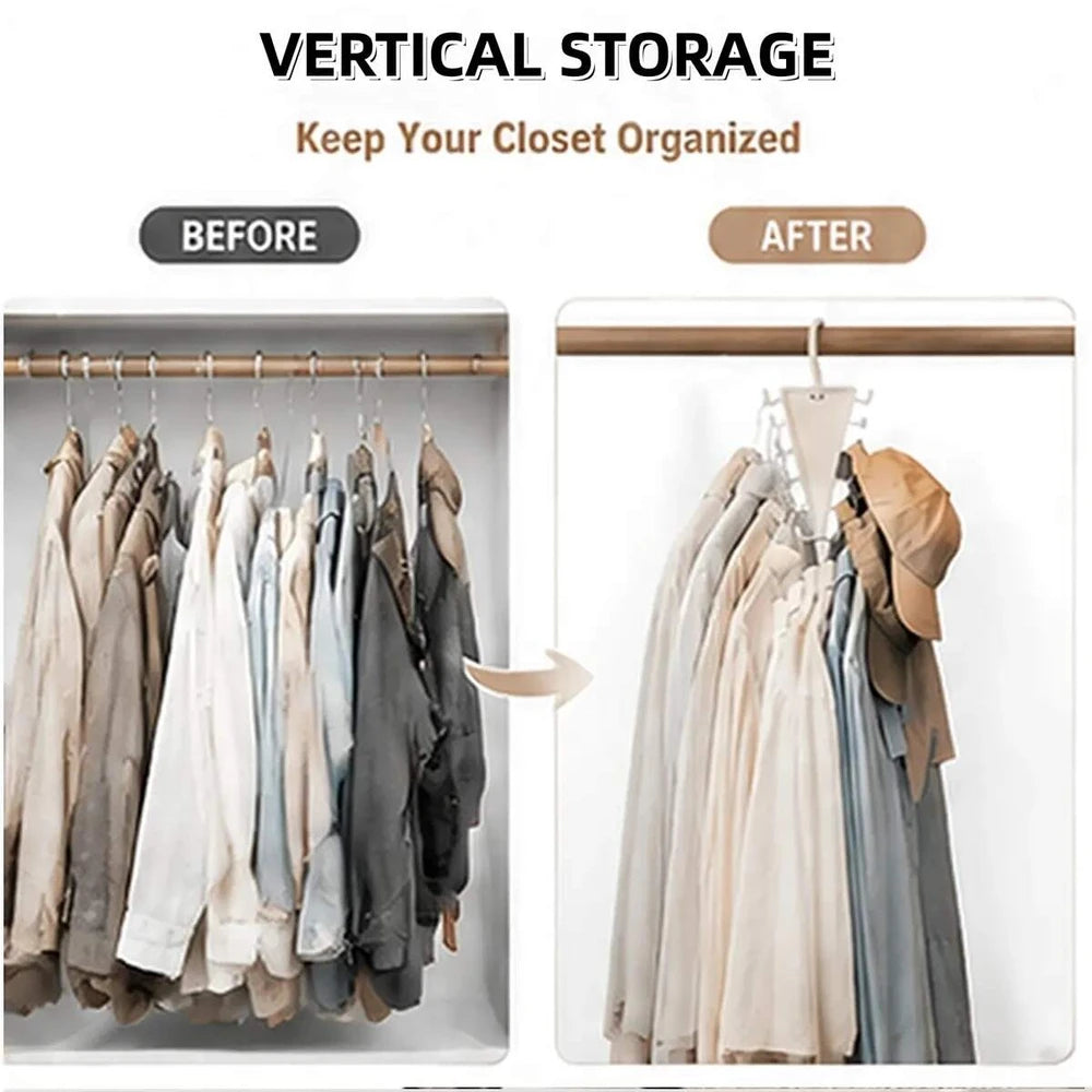 Rotating V-Shaped Closet Organizer