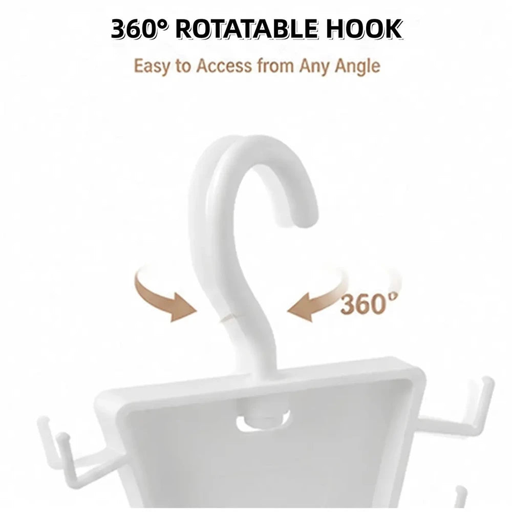 Rotating V-Shaped Closet Organizer