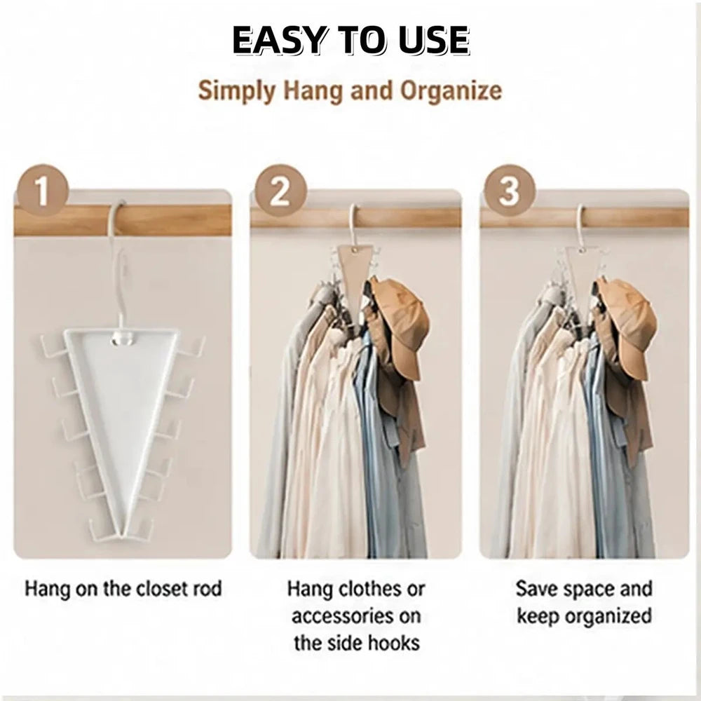 Rotating V-Shaped Closet Organizer