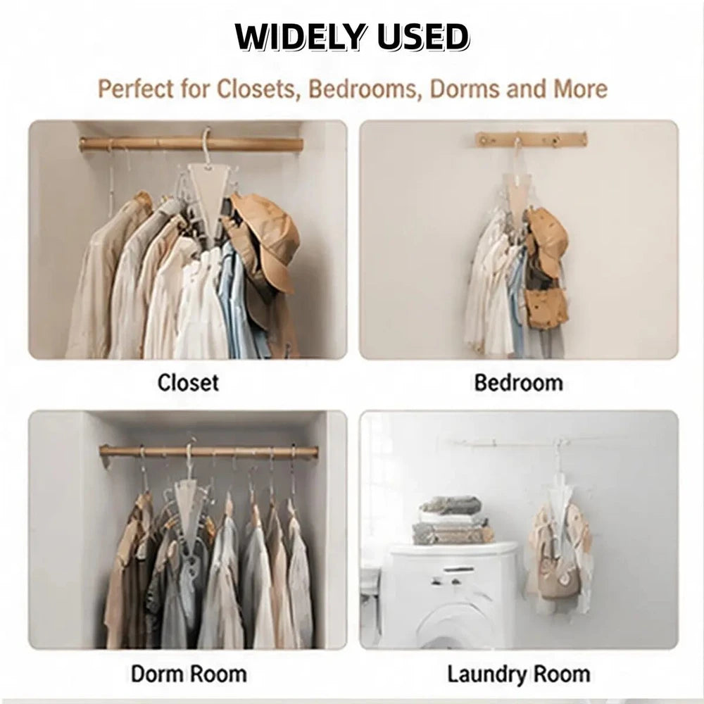 Rotating V-Shaped Closet Organizer