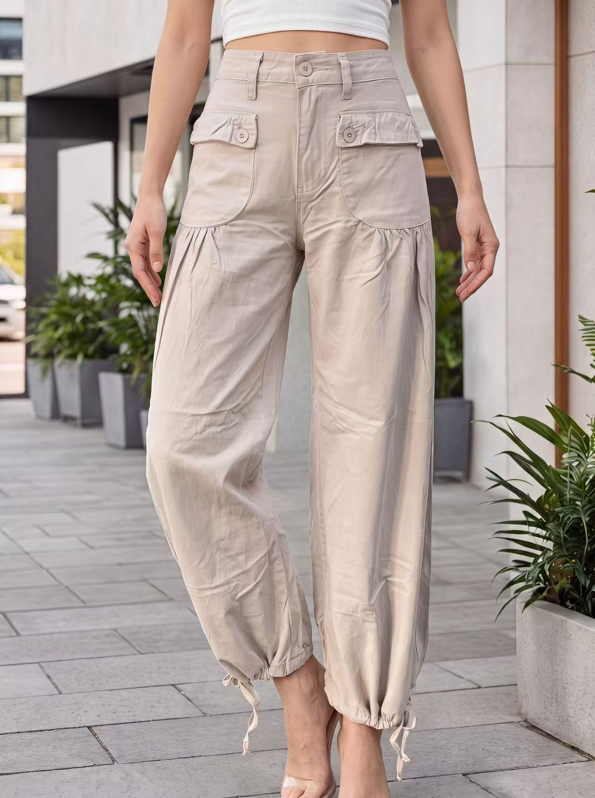 Women's High Waisted Stretchy Barrel Jeans