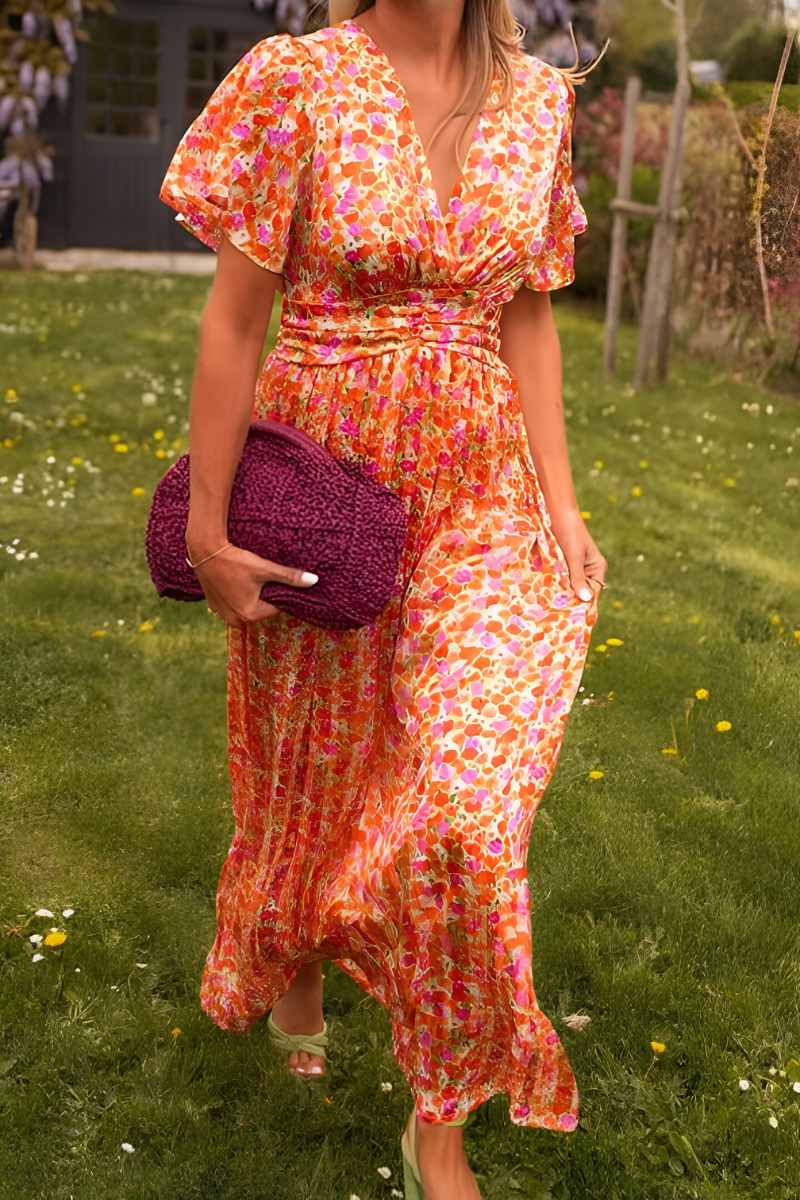 V-Neck Maxi Dress | Elegant Timeless Style