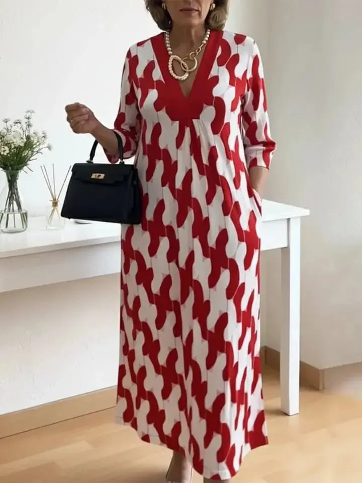 Everyday V-Neck Midi Dress Classic